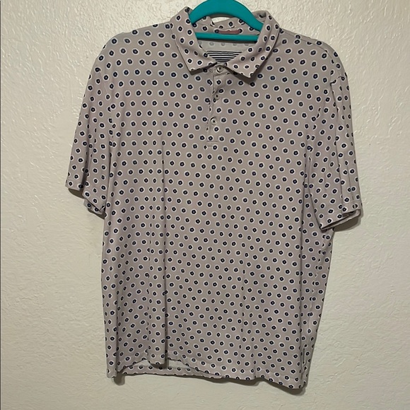 Ted Baker Men's Polka Dot Polo Shirt - Gray - Picture 1 of 6